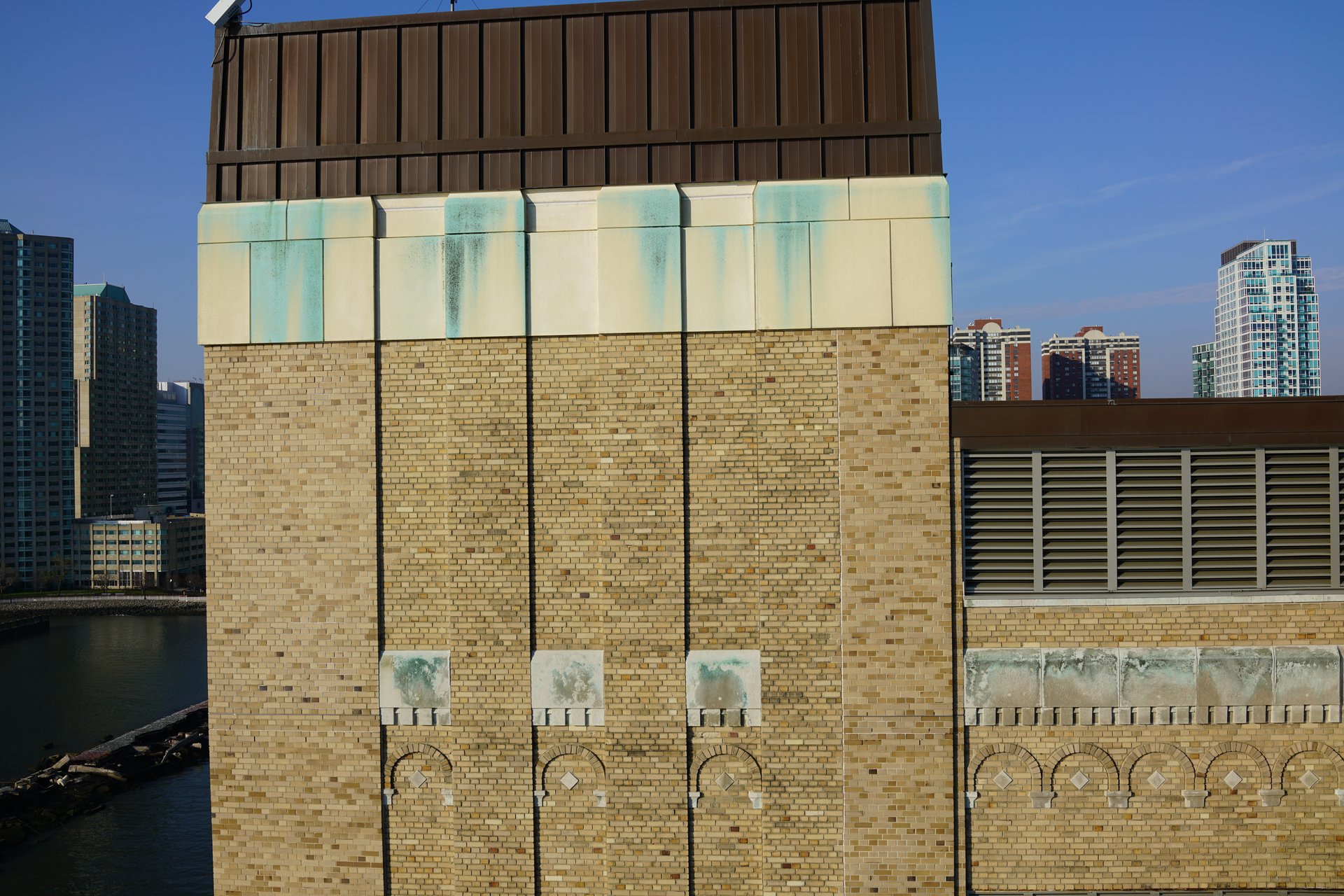 Drone inspection of Holland Tunnel west ventilation building, Jersey City